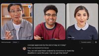Google Meet's scrollable captions in new update.